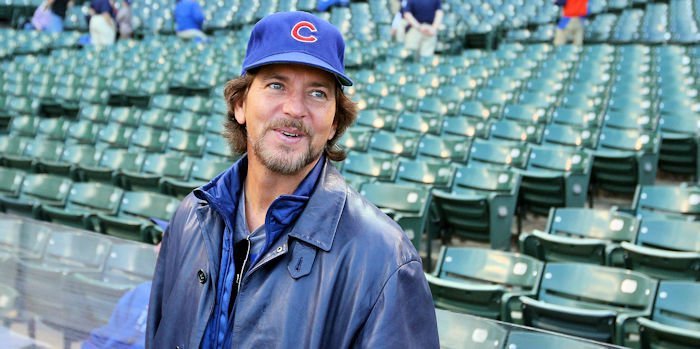 Rock vocalist Eddie Vedder prevented Hollywood actor Jon Hamm from taking part in a stagedive gone wrong. (Photo Credit: Dennis Wierzbicki-USA TODAY Sports)
