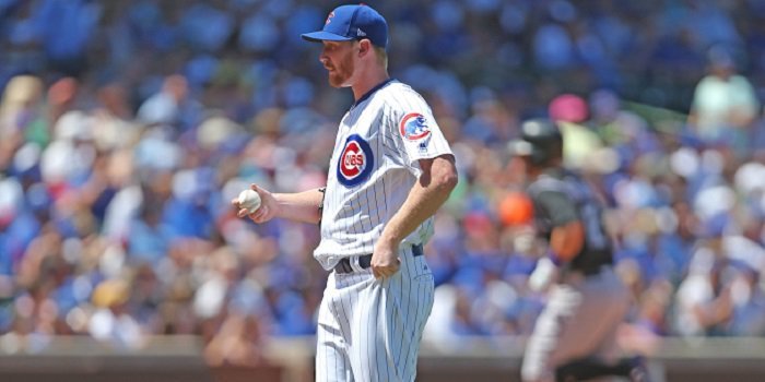 Former Cubs pitcher Eddie Butler lost his cool while pitching in a South Korean game. (Credit: Dennis Wierzbicki-USA TODAY Sports)