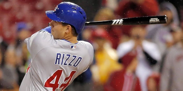Cubs first baseman Anthony Rizzo skied a solo homer on Opening Day.
