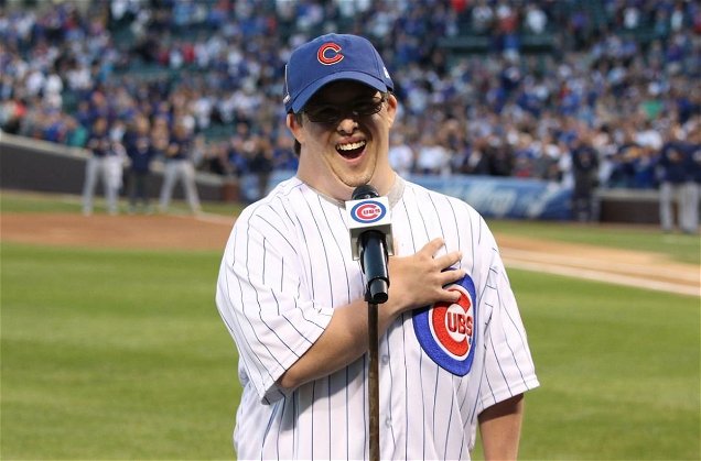 Stefan Xidas fulfilled a longtime dream of singing the National Anthem at a Chicago Cubs game.