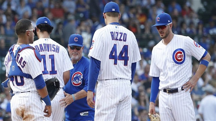 Starting pitcher Yu Darvish has experienced a frustrating debut season with the Chicago Cubs. (Photo Credit: Kamil Krzaczynski-USA Today Sports)