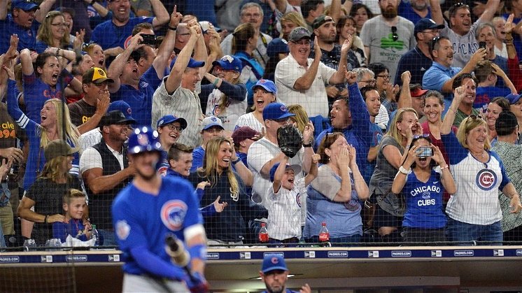 Wrigley Field is known as the Friendly Confines for a reason, and one young Cubs fan epitomized as much on Tuesday. (Credit: Jake Roth-USA TODAY Sports)