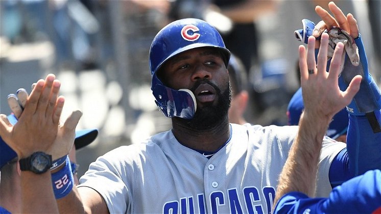 Jason Heyward left Saturday's game, likely due to a lower-body injury. (Photo Credit: Richard Mackson-USA Today Sports)