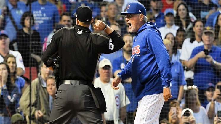 WATCH: Baez, Maddon furious after controversial strike call, both ejected