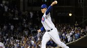 Rizzo makes pitching debut in one-sided Cubs loss