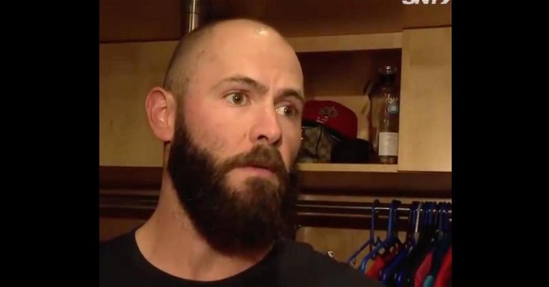 While speaking with the media, Jake Arrieta threatened to 