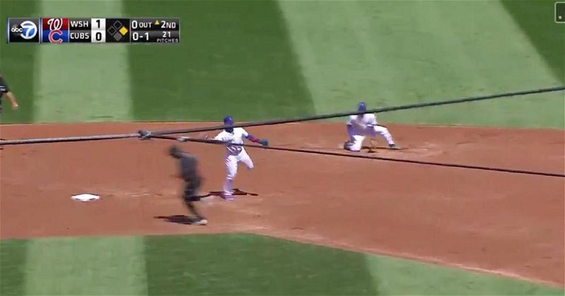 Chicago Cubs middle infielders Javier Baez and Tony Kemp teamed up for a smooth double play.