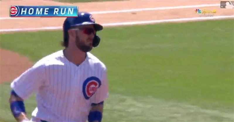 Kris Bryant plowed his 20th home run of the season, a 412-foot blast hit out to center field, on Wednesday afternoon.