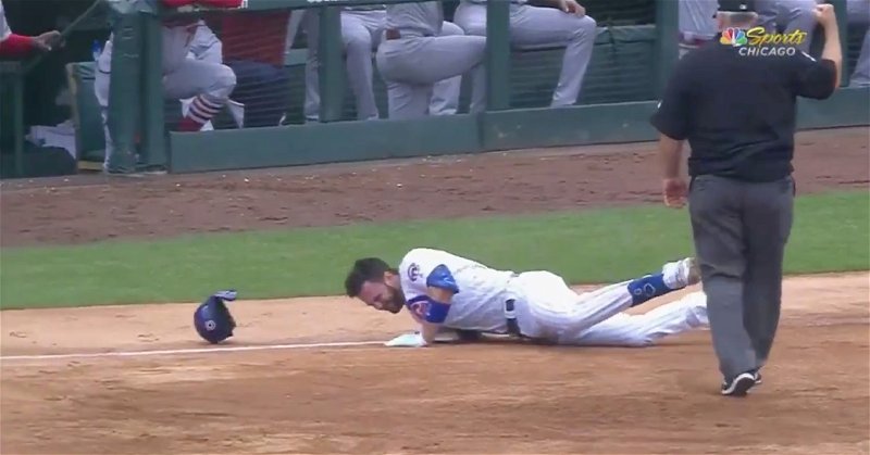 Chicago Cubs third baseman Kris Bryant suffered a potentially serious injury at Wrigley Field on Sunday.