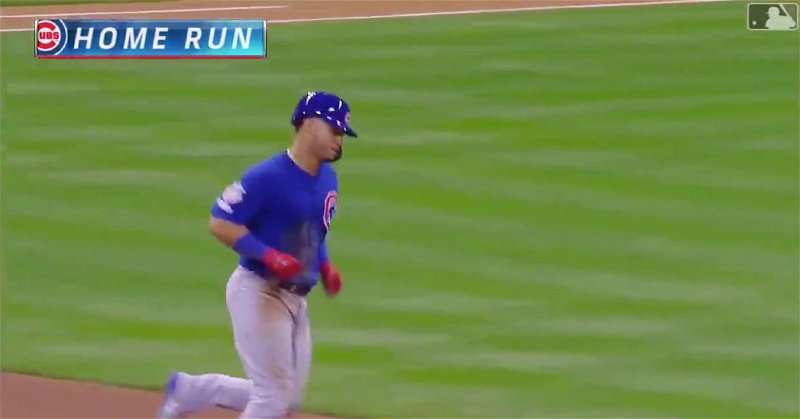 Chicago Cubs catcher Willson Contreras hit a game-tying solo shot at Miller Park on Thursday.