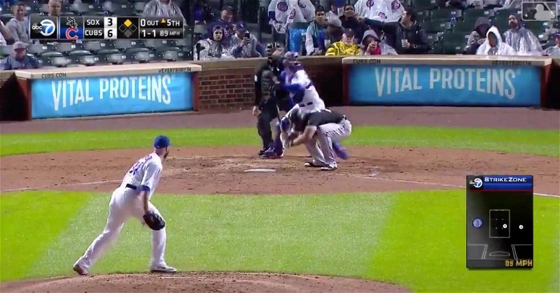 Cubs catcher Willson Contreras brandished his weapon of a right arm when he gunned down a baserunner on a steal attempt.