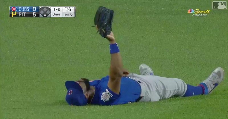 Cubs right fielder Jason Heyward lifted his glove into the air to cap off his epic catch.