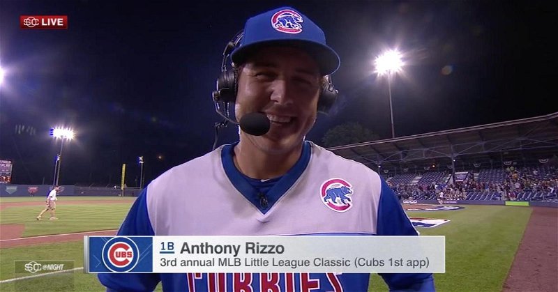 It is safe to say that Chicago Cubs first baseman Anthony Rizzo had a ball at the 2019 MLB Little League Classic.