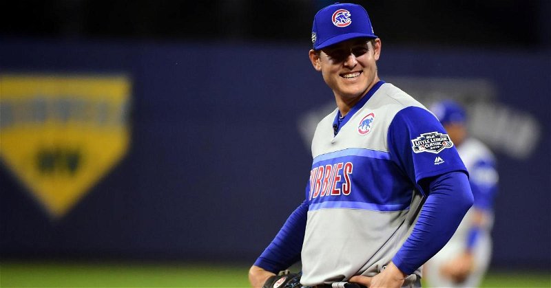 Chicago Cubs first baseman Anthony Rizzo showed off his impersonation skills. (Credit: Evan Habeeb-USA TODAY Sports)