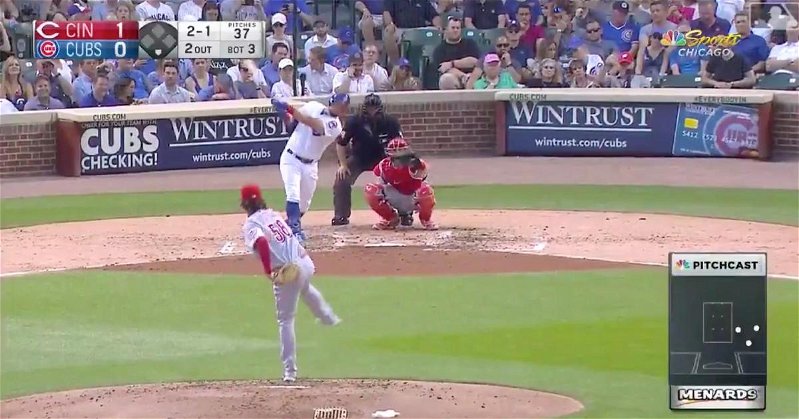 Kyle Schwarber smacked a beastly solo shot on Monday, which marked his 20th home run of 2019.
