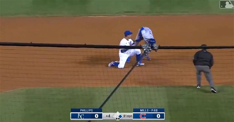 Javier Baez did not even look at Adalberto Mondesi until after he tagged him out.