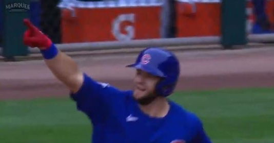 WATCH: David Bote smacks his 7th homer of season