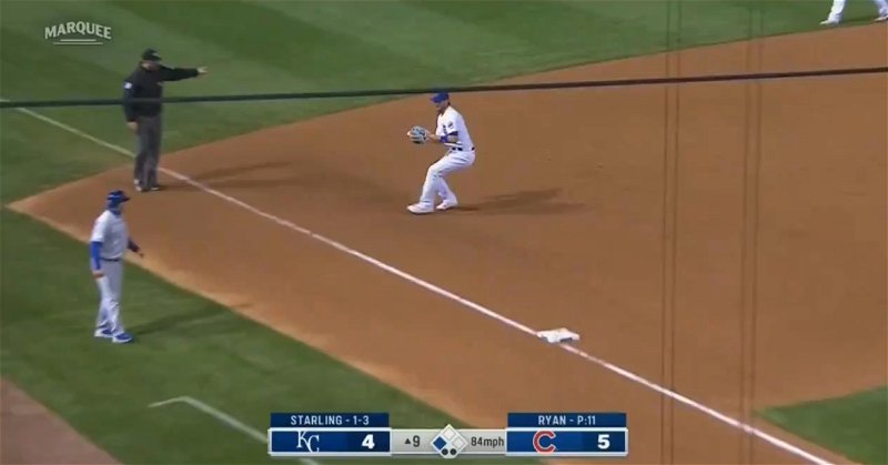 Kris Bryant showed off his athleticism by laying out for a stellar diving stop on the final play of Tuesday's game.