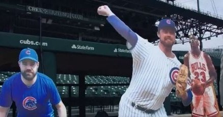 WATCH: Cubs have fun BP hitting cut-outs of Michael Jordan, Bill Murray, and others