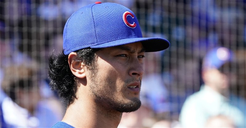 Cubs starter Yu Darvish struggled in the first inning on Monday night. (Credit: Rick Scuteri-USA TODAY Sports)