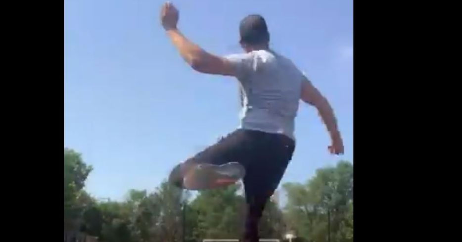Theo Epstein can kick a football