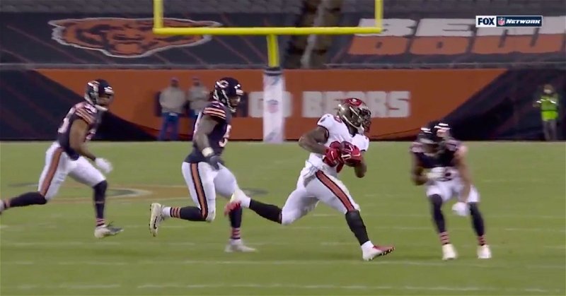 Bears cornerback Kyle Fuller forced a fumble with an epic hit on an unsuspecting Bucs running back.