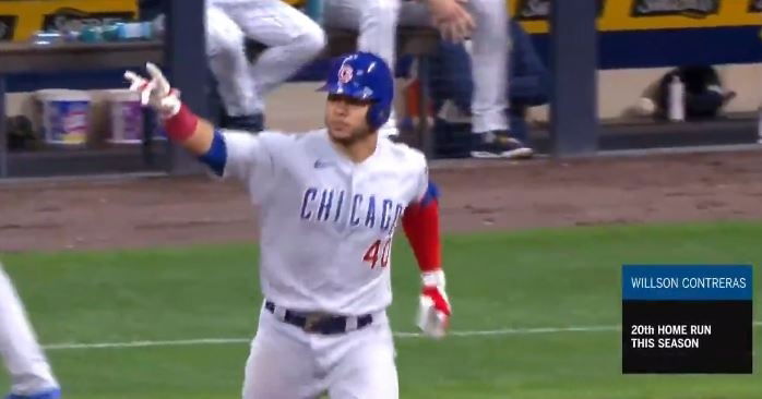 Contreras hit his 20th homer of the season