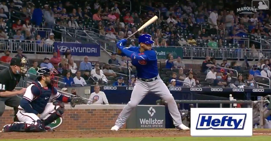 Willson Contreras hit a 456-foot home run that sported an exit velocity of 114.3 mph and a launch angle of 24 degrees.