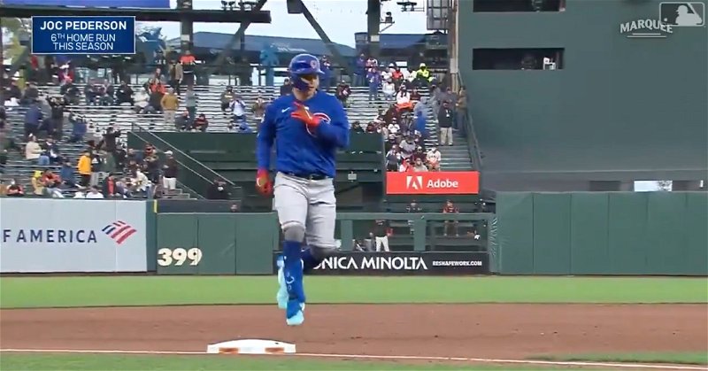 A native of the Bay Area, Joc Pederson brought some extra flare to his home run trot after going yard in San Francisco.