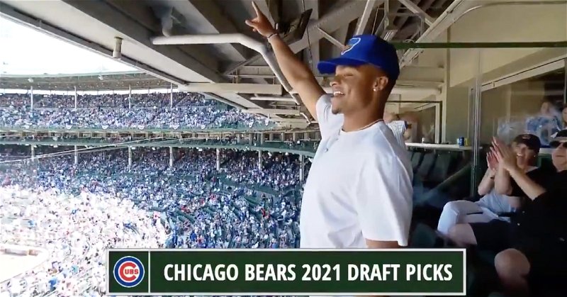 Justin Fields received a warm welcome from the Wrigley Field faithful at Friday's game.
