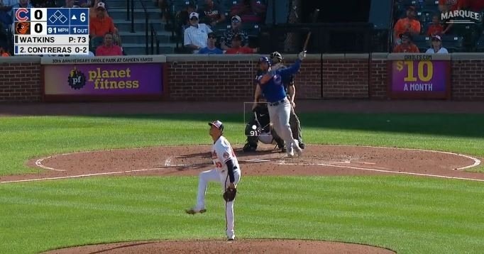 Contreras broke the tie with one swing of the bat