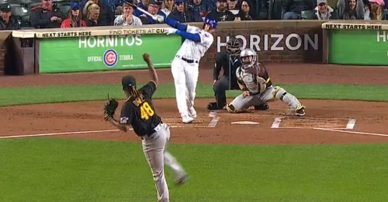 WATCH: Ian Happ crushes three-run homer against Pirates