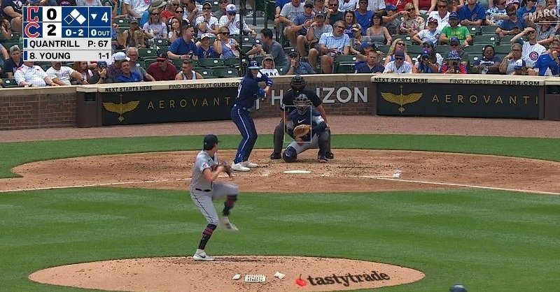 WATCH: Jared Young smacks two-run triple against Guardians