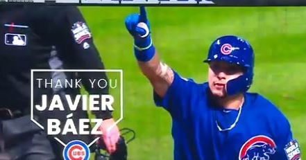 WATCH: Javy Baez gets standing ovation after tribute video