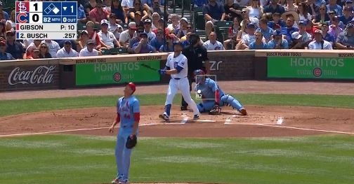 WATCH: Michael Busch smacks two-run homer against Cardinals