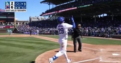 WATCH: Michael Busch smacks his first homer as a Cubs player