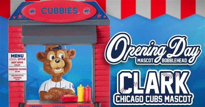 FIRST LOOK: Chicago Cubs 2024 MLB Opening Day Mascot Bobblehead released
