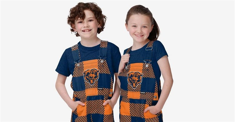 FIRST LOOK: Chicago Bears Youth Plaid Bib Overalls