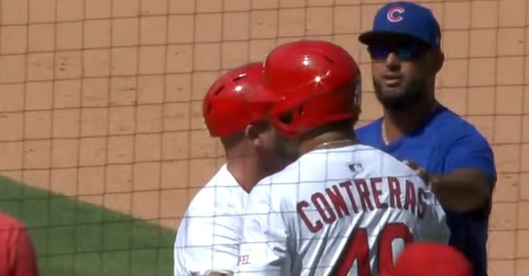 Contreras was heated after losing 3-0 to the Cubs.