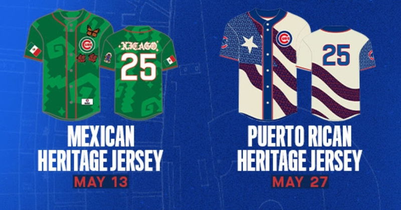 Chicago Cubs announce special jerseys for five heritage celebrations