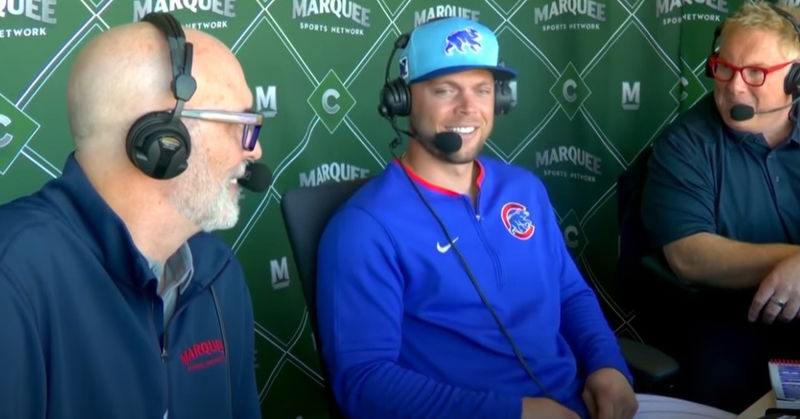 WATCH: Nico Hoerner joins the Cubs' broadcast booth for the first time