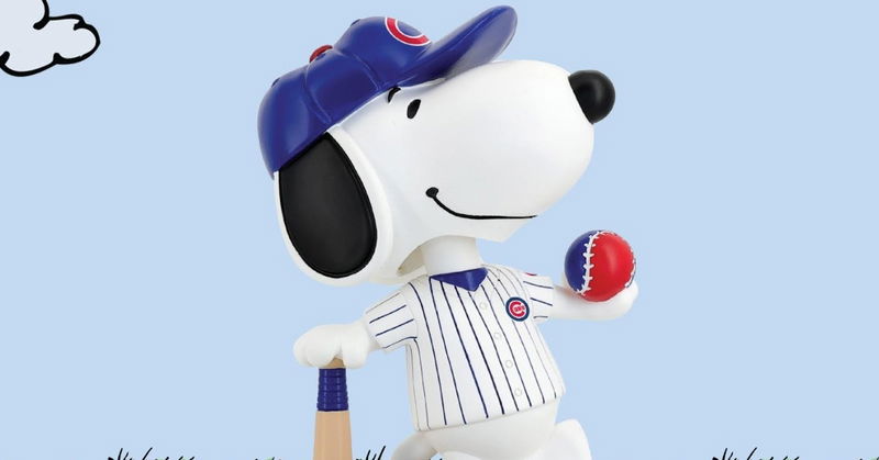 FIRST LOOK: Chicago Cubs Snoopy Batter Up Big Head Bobblehead | CubsHQ