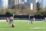Clemson holds practice at Panthers facility