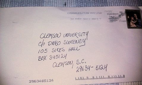 WVU fan taunts Swinney, Clemson in letter