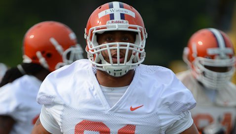 Watson sore from practice, but ready for physical challenge of LSU