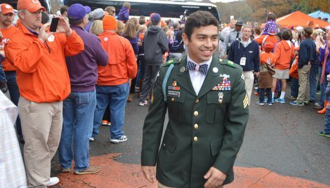 Clemson will honor a military member at each game.