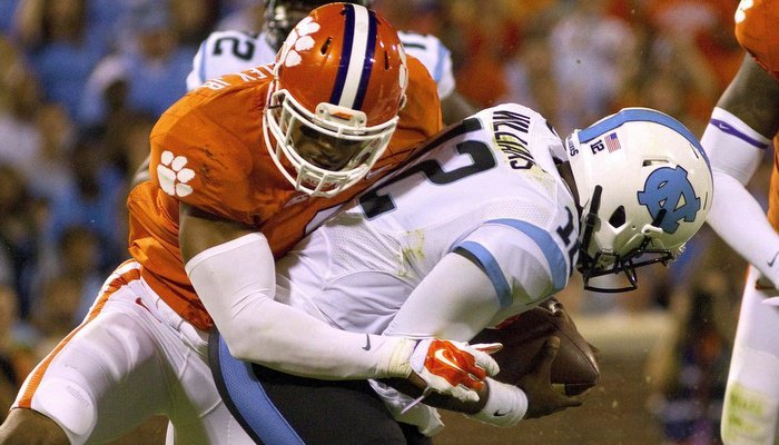 Vic Beasley had two sacks in Clemson's 50-35 win against UNC.