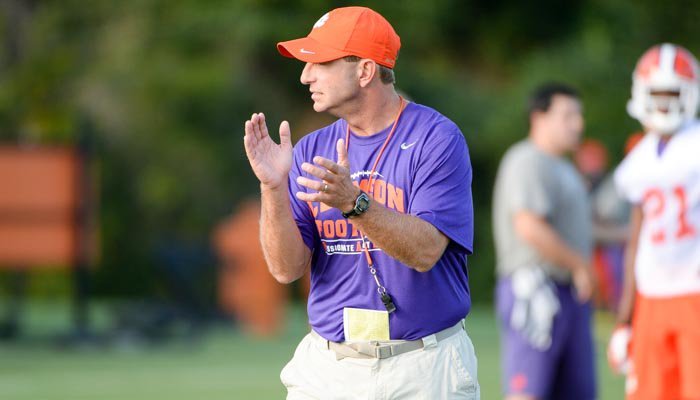 Tiger Bytes: Dabo on Kurt Fleming, Jay Jay McCullough and other camp nuggets