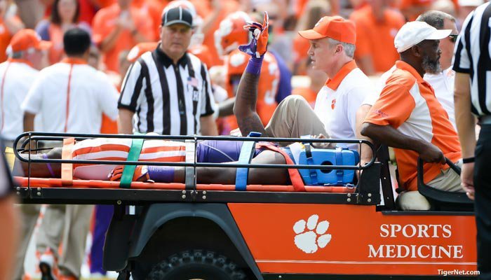 Williams pointed to the sky as he left Death Valley on Saturday.