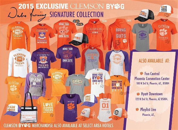 Check out the official Clemson B.Y.O.G. gear